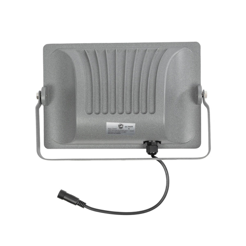 GLOBOSTAR® LUMOVOX 73067 Προβολέας LED 100W 5000lm 120° DC 5V με Φωτοβολταϊκό Panel 5V 8W & Επαναφορτιζόμενη Μπαταρία Li-ion 3.2V 5000mAh Αδιάβροχο IP65 Ψυχρό Λευκό 6000K - 120 x SMD2835 Sanan Chip - Γκρι Ανθρακί - Μ24.5 x Π0 x Υ15.8cm - 2 Χρόνια Εγγύηση