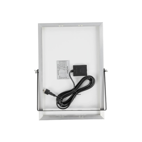 GLOBOSTAR® LUMOVOX 73067 Προβολέας LED 100W 5000lm 120° DC 5V με Φωτοβολταϊκό Panel 5V 8W & Επαναφορτιζόμενη Μπαταρία Li-ion 3.2V 5000mAh Αδιάβροχο IP65 Ψυχρό Λευκό 6000K - 120 x SMD2835 Sanan Chip - Γκρι Ανθρακί - Μ24.5 x Π0 x Υ15.8cm - 2 Χρόνια Εγγύηση