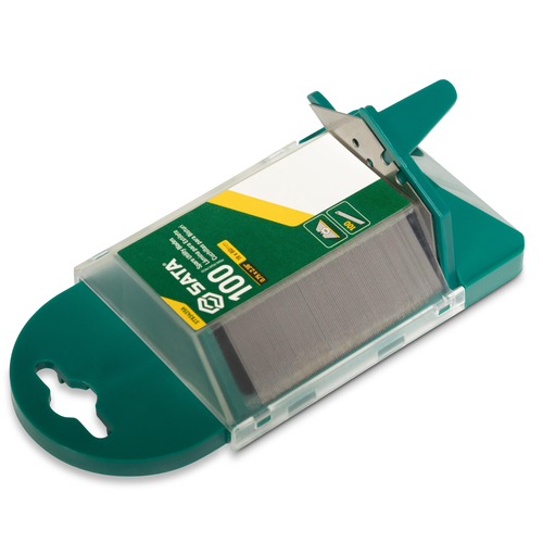 Λάμα τραπέζιο 100τεμ. για φαλτσέτες
Λεπίδες χρηστικών μαχαιριών από ατσάλι SK2 υψηλής
ποιότητας με αιχμηρές άκρες
Περιέχει 100 ασημί λεπίδες.
Η συσκευασία της λεπίδας έχει σχεδιαστεί για ασφαλή και
εύκολη πρόσβαση στις εφεδρικές λεπίδες, μειώνοντας τον
κί