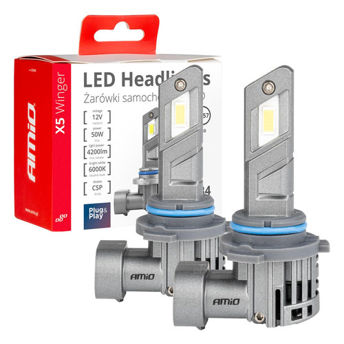 HB4 12V 50W 6.000K 4200LM CSP LED CAN-BUS SERIES X5 WINGER 2ΤΕΜ. AMIO