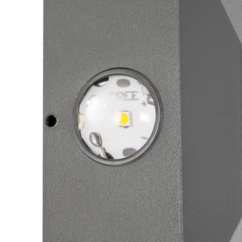 kelvo® ARKOS KLV-101-0111 Μοντέρνο Φωτιστικό Τοίχου - Απλίκα LED 8W 840lm 15° AC 220-240V Αδιάβροχο IP65 Θερμό Λευκό 2700K - Lumileds COB Chip & TÜV SÜD Driver - Γκρι Ανθρακί Ματ - Μ14 x Π5.5 x Υ14cm - 5 Χρόνια Εγγύηση