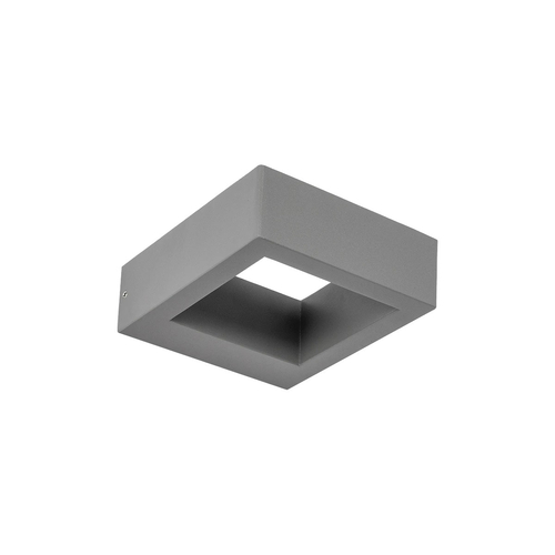 kelvo® AURA KLV-101-0117 Μοντέρνο Φωτιστικό Τοίχου - Απλίκα LED 7W 875lm 45° AC 220-240V Αδιάβροχο IP65 Θερμό Λευκό 2700K - Bridgelux COB Chip & TÜV SÜD Driver - Γκρι Ανθρακί Ματ - Μ15 x Π12.5 x Υ4.5cm - 5 Χρόνια Εγγύηση