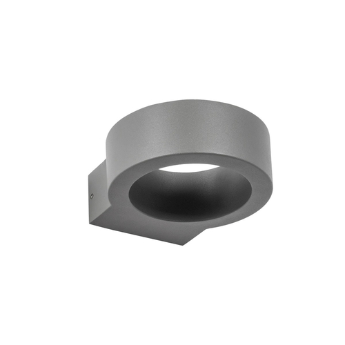 kelvo® AURA KLV-101-0114 Μοντέρνο Φωτιστικό Τοίχου - Απλίκα LED 7W 875lm 45° AC 220-240V Αδιάβροχο IP65 Θερμό Λευκό 2700K - Bridgelux COB Chip & TÜV SÜD Driver - Γκρι Ανθρακί Ματ - Μ15 x Π13 x Υ4.5cm - 5 Χρόνια Εγγύηση