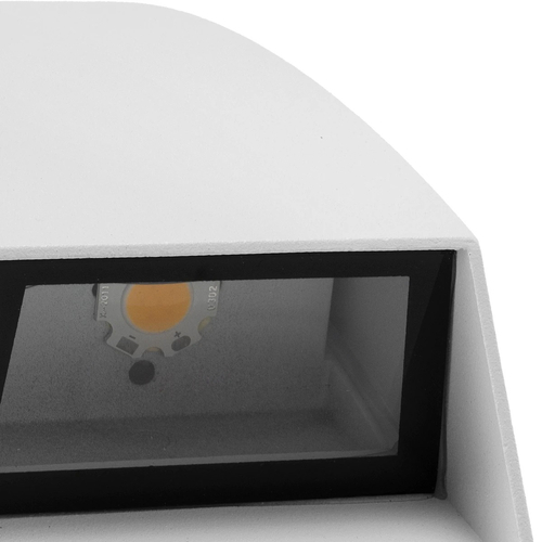 kelvo® FLUX KLV-101-0121 Μοντέρνο Φωτιστικό Τοίχου - Απλίκα LED 6W 750lm 30° AC 220-240V Αδιάβροχο IP65 Θερμό Λευκό 2700K - Bridgelux COB Chip & TÜV SÜD Driver - Λευκό Ματ - Μ5 x Π8.5 x Υ17cm - 5 Χρόνια Εγγύηση