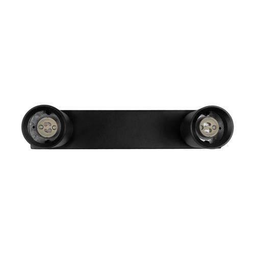 kelvo® SPOTA KLV-101-0136 Μοντέρνο Κινούμενο Φωτιστικό Σποτ Οροφής με Ντουί 2 x GU10 90° AC 220-240V IP20 - Μαύρο Ματ - Μ30 x Π6 x Υ14.5cm