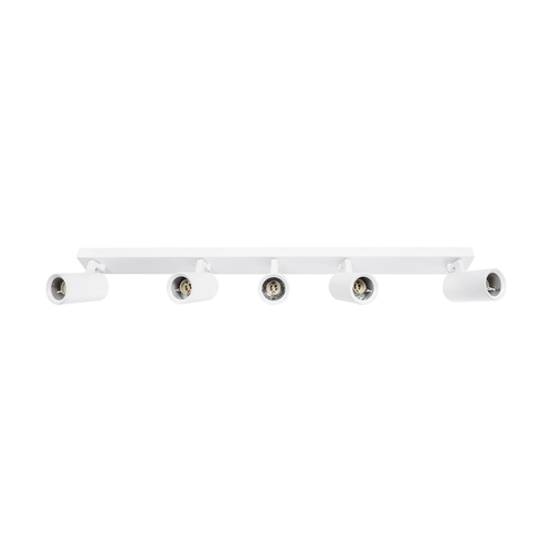 kelvo® SPOTA KLV-101-0143 Μοντέρνο Κινούμενο Φωτιστικό Σποτ Οροφής με Ντουί 5 x GU10 90° AC 220-240V IP20 - Λευκό Ματ - Μ79.5 x Π6.3 x Υ14cm