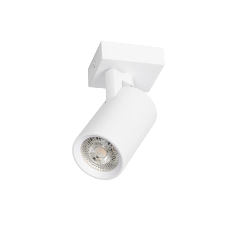 kelvo® SPOTA KLV-101-0135 Μοντέρνο Κινούμενο Φωτιστικό Σποτ Οροφής με Ντουί 1 x GU10 90° AC 220-240V IP20 - Λευκό Ματ - Μ7 x Π6 x Υ14cm