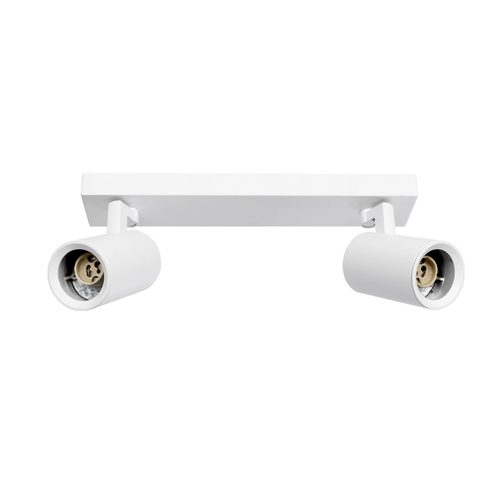kelvo® SPOTA KLV-101-0137 Μοντέρνο Κινούμενο Φωτιστικό Σποτ Οροφής με Ντουί 2 x GU10 90° AC 220-240V IP20 - Λευκό Ματ - Μ30 x Π6 x Υ14.5cm