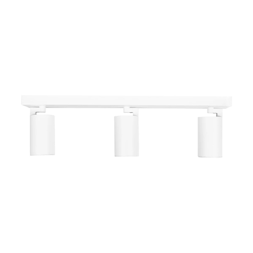 kelvo® SPOTA KLV-101-0139 Μοντέρνο Κινούμενο Φωτιστικό Σποτ Οροφής με Ντουί 3 x GU10 90° AC 220-240V IP20 - Λευκό Ματ - Μ48 x Π6.2 x Υ14cm