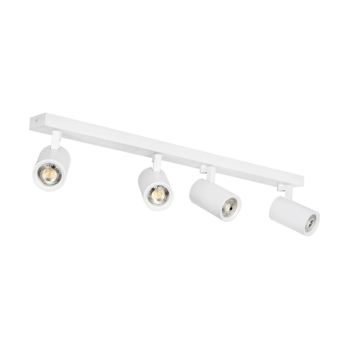 kelvo® SPOTA KLV-101-0141 Μοντέρνο Κινούμενο Φωτιστικό Σποτ Οροφής με Ντουί 4 x GU10 90° AC 220-240V IP20 - Λευκό Ματ - Μ64 x Π6 x Υ14cm