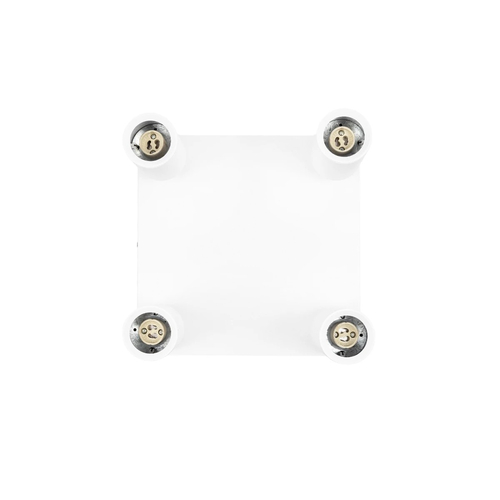 kelvo® SPOTA KLV-101-0147 Μοντέρνο Κινούμενο Φωτιστικό Σποτ Οροφής με Ντουί 4 x GU10 90° AC 220-240V IP20 - Λευκό Ματ - Μ26 x Π26 x Υ14cm