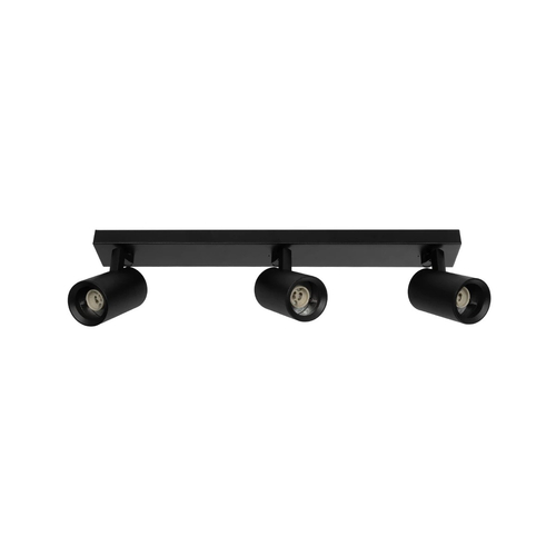 kelvo® SPOTA KLV-101-0138 Μοντέρνο Κινούμενο Φωτιστικό Σποτ Οροφής με Ντουί 3 x GU10 90° AC 220-240V IP20 - Μαύρο Ματ - Μ48 x Π6.2 x Υ14cm