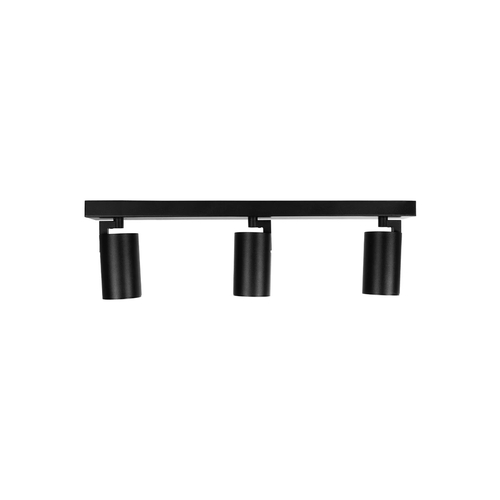 kelvo® SPOTA KLV-101-0138 Μοντέρνο Κινούμενο Φωτιστικό Σποτ Οροφής με Ντουί 3 x GU10 90° AC 220-240V IP20 - Μαύρο Ματ - Μ48 x Π6.2 x Υ14cm