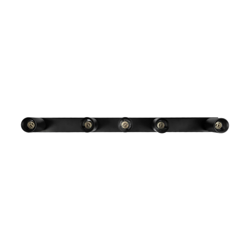kelvo® SPOTA KLV-101-0142 Μοντέρνο Κινούμενο Φωτιστικό Σποτ Οροφής με Ντουί 5 x GU10 90° AC 220-240V IP20 - Μαύρο Ματ - Μ79.5 x Π6.3 x Υ14cm