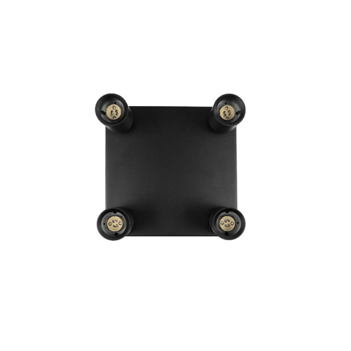 kelvo® SPOTA KLV-101-0146 Μοντέρνο Κινούμενο Φωτιστικό Σποτ Οροφής με Ντουί 4 x GU10 90° AC 220-240V IP20 - Μαύρο Ματ - Μ26 x Π26 x Υ14cm