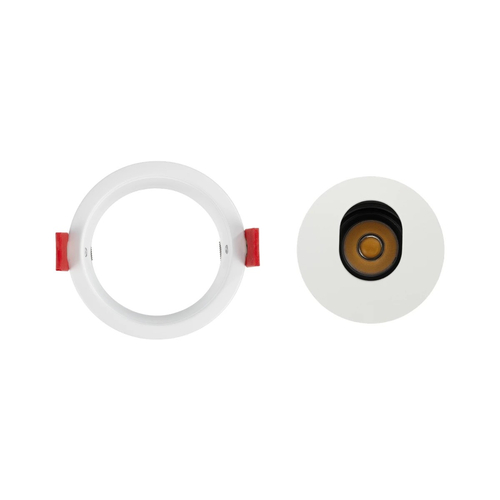 kelvo® ASYMMETRICAL KLV-101-0130 Χωνευτό Downlight Σποτ LED 7W 840lm 15°x30° AC 220-240V IP20 Θερμό Λευκό 2700K - Bridgelux COB Chip & TÜV SÜD Driver - Λευκό Ματ - Μ8.3 x Π8.3 x Υ8.16cm / Q7.25cm - 5 Χρόνια Εγγύηση