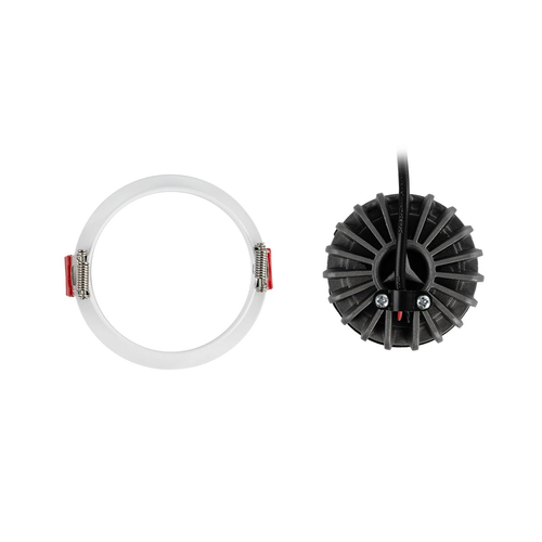 kelvo® PINADO KLV-101-0127 Χωνευτό Downlight Σποτ LED 7W 875lm 15° AC 220-240V IP20 Φυσικό Λευκό 4500K - Bridgelux COB Chip & TÜV SÜD Driver - Λευκό Ματ - Μ8.3 x Π8.3 x Υ8.16cm / Q7.25cm - 5 Χρόνια Εγγύηση