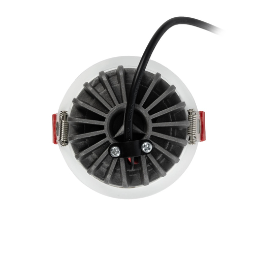 kelvo® PINADO KLV-101-0126 Χωνευτό Downlight Σποτ LED 7W 840lm 15° AC 220-240V IP20 Θερμό Λευκό 2700K - Bridgelux COB Chip & TÜV SÜD Driver - Λευκό Ματ - Μ8.3 x Π8.3 x Υ8.16cm / Q7.25cm - 5 Χρόνια Εγγύηση