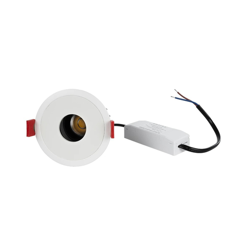 kelvo® PINADO KLV-101-0126 Χωνευτό Downlight Σποτ LED 7W 840lm 15° AC 220-240V IP20 Θερμό Λευκό 2700K - Bridgelux COB Chip & TÜV SÜD Driver - Λευκό Ματ - Μ8.3 x Π8.3 x Υ8.16cm / Q7.25cm - 5 Χρόνια Εγγύηση