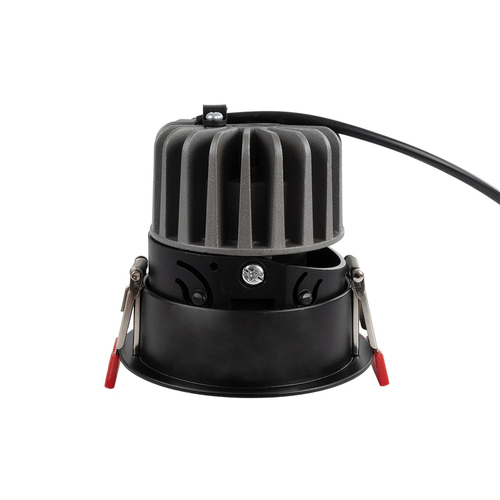 kelvo® PINADO KLV-101-0128 Χωνευτό Downlight Σποτ LED 7W 840lm 15° AC 220-240V IP20 Θερμό Λευκό 2700K - Bridgelux COB Chip & TÜV SÜD Driver - Μαύρο Ματ - Μ8.3 x Π8.3 x Υ8.16cm / Q7.25cm - 5 Χρόνια Εγγύηση