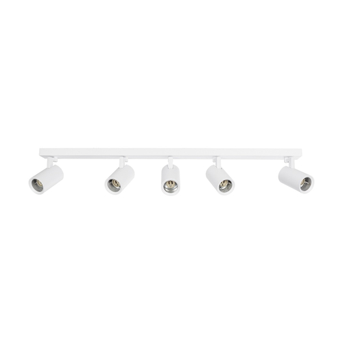 kelvo® SPOTA KLV-101-0143 Μοντέρνο Κινούμενο Φωτιστικό Σποτ Οροφής με Ντουί 5 x GU10 90° AC 220-240V IP20 - Λευκό Ματ - Μ79.5 x Π6.3 x Υ14cm