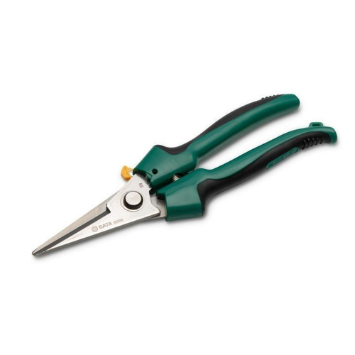 Ψαλίδι πολλαπλών χρήσεων
Με κοφτερές και ανθεκτικές λεπίδες εξαιρετικής επεξεργασίας.
Σχεδιασμένο με λεπίδα μικρής γωνίας για το κόψιμο σκληρών αντικειμένων.
Η ελατηριωτή δράση βοηθά στη μείωση της κόπωσης του χεριού.
Ρυθμιζόμενο συνδετικό για εύκολη συντήρηση.
Βελτιστοποιημένα σημεία επαφής χεριού και δακτύλων στη λαβή για μέγιστη εφαρμογή, έλεγχο και εργονομία χρήστη.
Χρησιμοποιούνται για το κόψιμο καλωδίου χαλκού 4-αγωγών, μαλακού καλωδίου, δέρματος, χαρτονιού, πλαστικών πλακών, λεπτού αλουμινίου και άλλων υλικών. / ST93106