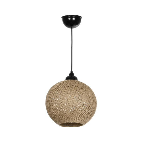 GLOBOSTAR® SOLEI 205-0003 Boho Κρεμαστό Φωτιστικό Οροφής με Ντουί 1 x E27 AC 220-240V IP20 - Μπεζ - M20 x Π20 x Υ25cm