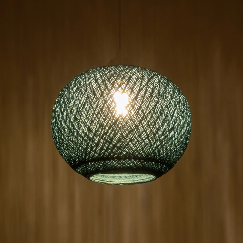 GLOBOSTAR® SOLEI 205-0011 Boho Κρεμαστό Φωτιστικό Οροφής με Ντουί 1 x E27 AC 220-240V IP20 - Τιρκουάζ - M30 x Π30 x Υ35cm