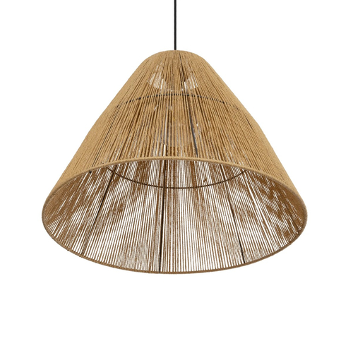 GLOBOSTAR® HUTT 205-0018 Boho Κρεμαστό Φωτιστικό Οροφής με Ντουί 1 x E27 AC 220-240V IP20 - Μπεζ - M50 x Π50 x Υ40cm