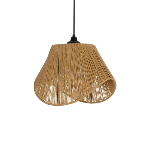 GLOBOSTAR® ELDA 205-0032 Boho Κρεμαστό Φωτιστικό Οροφής με Ντουί 1 x E27 AC 220-240V IP20 - Μπεζ - M32 x Π21 x Υ24cm