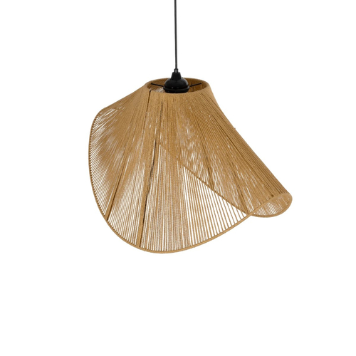 GLOBOSTAR® ELDA 205-0033 Boho Κρεμαστό Φωτιστικό Οροφής με Ντουί 1 x E27 AC 220-240V IP20 - Μπεζ - M68 x Π34 x Υ39cm