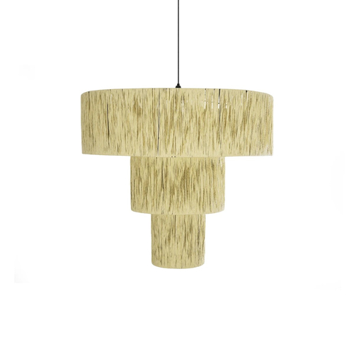 GLOBOSTAR® COROIN 205-0035 Boho Κρεμαστό Φωτιστικό Οροφής με Ντουί 1 x E27 AC 220-240V IP20 - Μπεζ - M70 x Π70 x Υ64cm