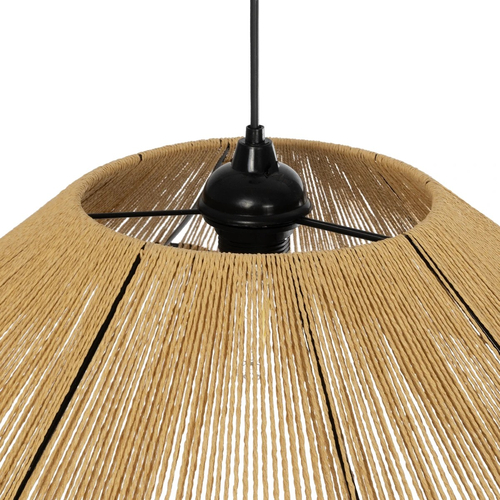 GLOBOSTAR® COURBE 205-0039 Boho Κρεμαστό Φωτιστικό Οροφής με Ντουί 1 x E27 AC 220-240V IP20 - Μπεζ - M62 x Π62 x Υ22cm