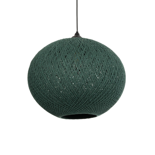 GLOBOSTAR® SOLEI 205-0013 Boho Κρεμαστό Φωτιστικό Οροφής με Ντουί 1 x E27 AC 220-240V IP20 - Πράσινο - M40 x Π40 x Υ45cm