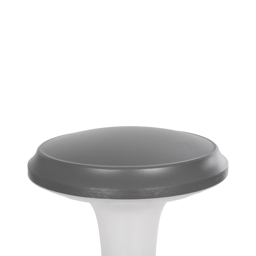 GLOBOSTAR® WHISPER 90553 Φωτιστικό Κολωνάκι Κήπου με Ντουί 1 x E27 AC 220-240V Αδιάβροχο IP65 - Γκρι Ανθρακί - Μ27 x Π27 x Υ29cm