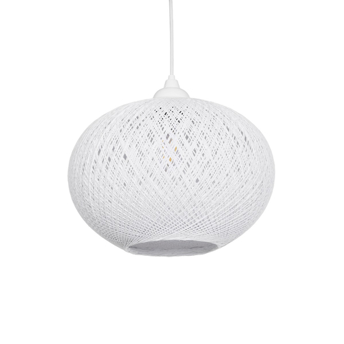 GLOBOSTAR® SOLEI 205-0008 Boho Κρεμαστό Φωτιστικό Οροφής με Ντουί 1 x E27 AC 220-240V IP20 - Λευκό - M30 x Π30 x Υ35cm