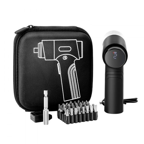 Ηλεκτρικό κατσαβίδι VEVOR, 7 ρυθμίσεις ροπής 0,5-5 Nm, μπαταρία 2500mAh, σετ κατσαβιδιών χωρίς καλώδιο με 32 μύτες 1/4 ίντσας, ψηφιακή οθόνη, φως LED, φόρτιση τύπου C, για ηλεκτρολογικές επισκευές επίπλων