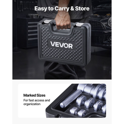 Κιτ Πίεσης Ρουλεμάν VEVOR, 25 τεμάχια, Σετ Κατσαβιδιών Ρουλεμάν και Στεγανοποίησης με Δακτυλίους & Κλειδιά, Σετ Εργαλείων Κατσαβιδιού Δακτυλίου, Κιτ Εργαλείων Αφαίρεσης Στεγανοποίησης από Κράμα Αλουμινίου Βαρέως Τύπου με Θήκη Αποθήκευσης