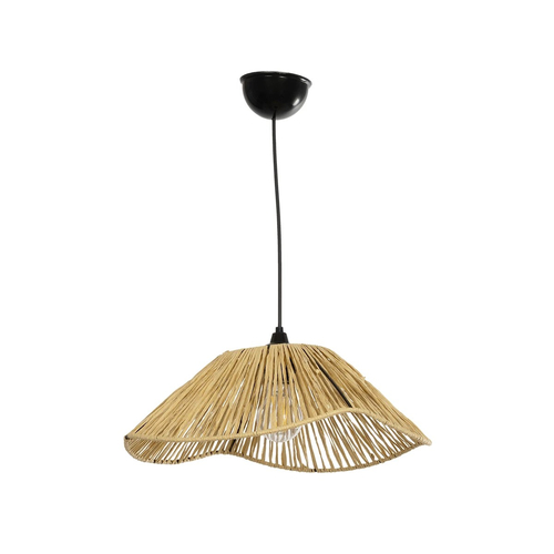 GLOBOSTAR® CHAPEAU 205-0028 Boho Κρεμαστό Φωτιστικό Οροφής με Ντουί 1 x E27 AC 220-240V IP20 - Μπεζ - M41 x Π41 x Υ17cm