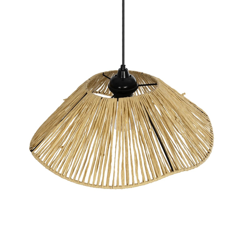 GLOBOSTAR® CHAPEAU 205-0028 Boho Κρεμαστό Φωτιστικό Οροφής με Ντουί 1 x E27 AC 220-240V IP20 - Μπεζ - M41 x Π41 x Υ17cm