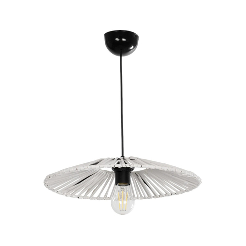 GLOBOSTAR® JAPAN 205-0052 Boho Κρεμαστό Φωτιστικό Οροφής με Ντουί 1 x E27 AC 220-240V IP20 - Λευκό - M40 x Π40 x Υ8cm