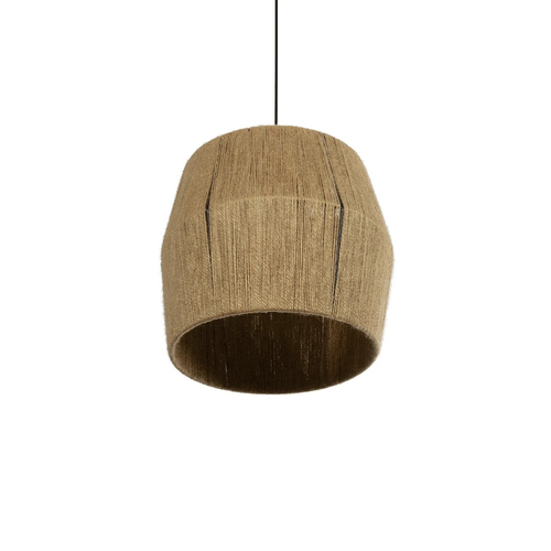 GLOBOSTAR® CONE 205-0057 Boho Κρεμαστό Φωτιστικό Οροφής με Ντουί 1 x E27 AC 220-240V IP20 - Μπεζ - M38 x Π38 x Υ34cm