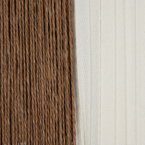 GLOBOSTAR® TAG 205-0060 Boho Κρεμαστό Φωτιστικό Οροφής με Ντουί 1 x E27 AC 220-240V IP20 - Μπεζ & Καφέ - M60 x Π60 x 35cm