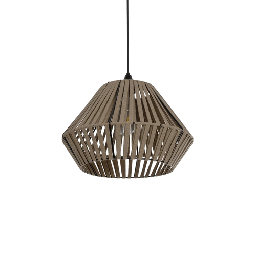 GLOBOSTAR® NUI 205-0067 Boho Κρεμαστό Φωτιστικό Οροφής με Ντουί 1 x E27 AC 220-240V IP20 - Μπεζ - M36 x Π36 x Υ27cm