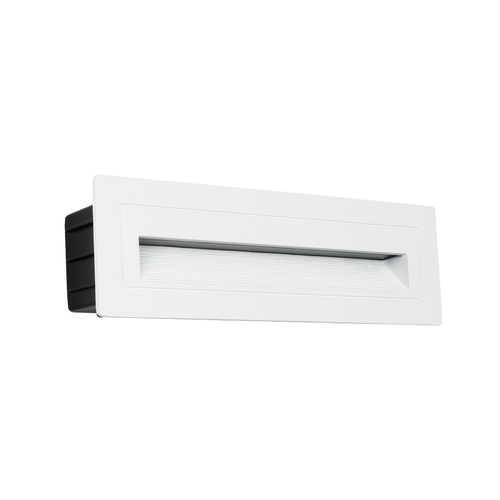 kelvo® STEPART KLV-101-0088 Μοντέρνο Χωνευτό Φωτιστικό Σκαλοπατιού - Διαδρόμου LED 6W 750lm 45° AC 220-240V Αδιάβροχο IP65 Θερμό Λευκό 2700K - Lumileds SMD Chip & TÜV SÜD Driver - Λευκό Ματ - Μ21 x Π5.5 x Υ6.5cm / Q20.3 x 5.6cm - 5 Χρόνια Εγγύηση