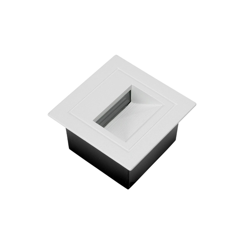 kelvo® STEPART KLV-101-0079 Μοντέρνο Χωνευτό Φωτιστικό Σκαλοπατιού - Διαδρόμου LED 3W 375lm 45° AC 220-240V Αδιάβροχο IP65 Θερμό Λευκό 2700K - Lumileds SMD Chip & TÜV SÜD Driver - Λευκό Ματ - Μ8.5 x Π5 x Υ8.5cm / Q6.72 x 6.72cm - 5 Χρόνια Εγγύηση