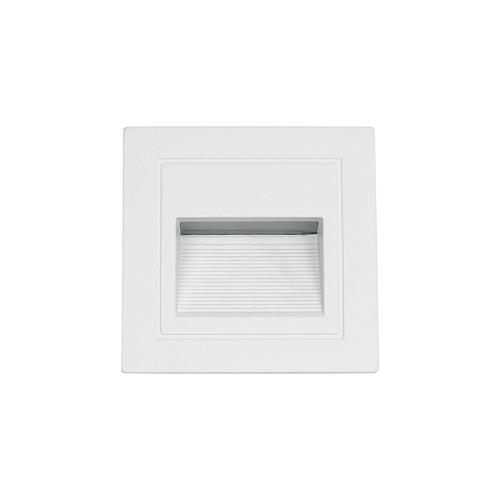 kelvo® STEPART KLV-101-0079 Μοντέρνο Χωνευτό Φωτιστικό Σκαλοπατιού - Διαδρόμου LED 3W 375lm 45° AC 220-240V Αδιάβροχο IP65 Θερμό Λευκό 2700K - Lumileds SMD Chip & TÜV SÜD Driver - Λευκό Ματ - Μ8.5 x Π5 x Υ8.5cm / Q6.72 x 6.72cm - 5 Χρόνια Εγγύηση