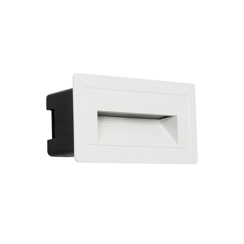 kelvo® STEPART KLV-101-0082 Μοντέρνο Χωνευτό Φωτιστικό Σκαλοπατιού - Διαδρόμου LED 3W 375lm 45° AC 220-240V Αδιάβροχο IP65 Θερμό Λευκό 2700K - Lumileds SMD Chip & TÜV SÜD Driver - Λευκό Ματ - Μ10.5 x Π4.5 x Υ6cm / Q9.12 x 4.49cm - 5 Χρόνια Εγγύηση