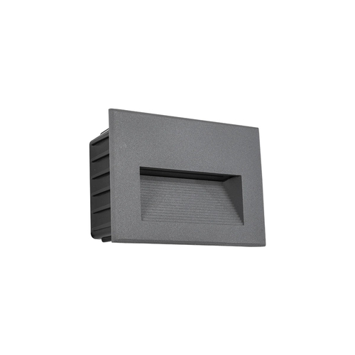 kelvo® STEPART KLV-101-0084 Μοντέρνο Χωνευτό Φωτιστικό Σκαλοπατιού - Διαδρόμου LED 6W 750lm 45° AC 220-240V Αδιάβροχο IP65 Θερμό Λευκό 2700K - Lumileds SMD Chip & TÜV SÜD Driver - Γκρι Ανθρακί Ματ - Μ11.5 x Π5.3 x Υ8.3cm / Q10.63 x 7.61cm - 5 Χρόνια Εγγύηση