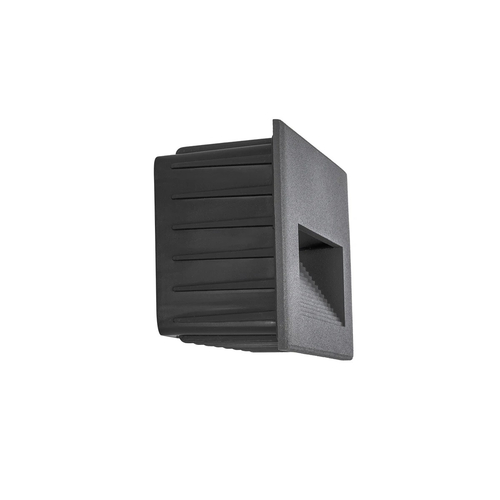kelvo® STEPART KLV-101-0084 Μοντέρνο Χωνευτό Φωτιστικό Σκαλοπατιού - Διαδρόμου LED 6W 750lm 45° AC 220-240V Αδιάβροχο IP65 Θερμό Λευκό 2700K - Lumileds SMD Chip & TÜV SÜD Driver - Γκρι Ανθρακί Ματ - Μ11.5 x Π5.3 x Υ8.3cm / Q10.63 x 7.61cm - 5 Χρόνια Εγγύηση
